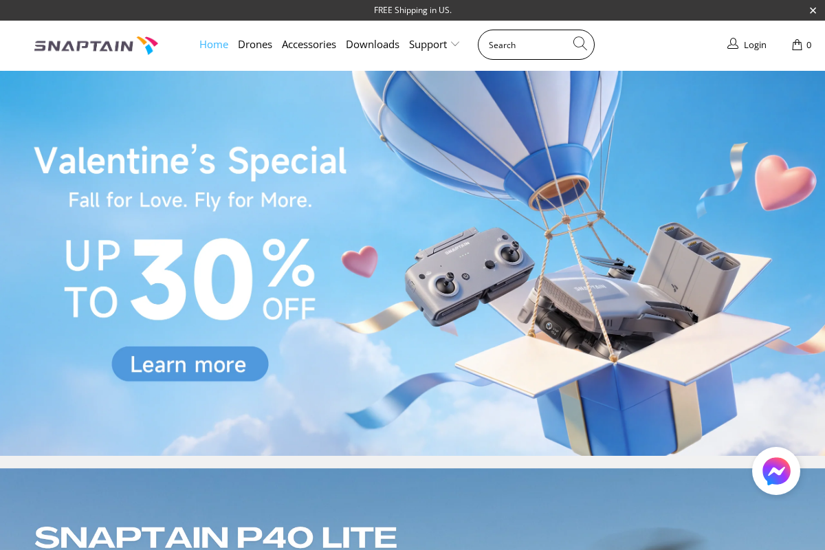 snaptain homepage screenshot