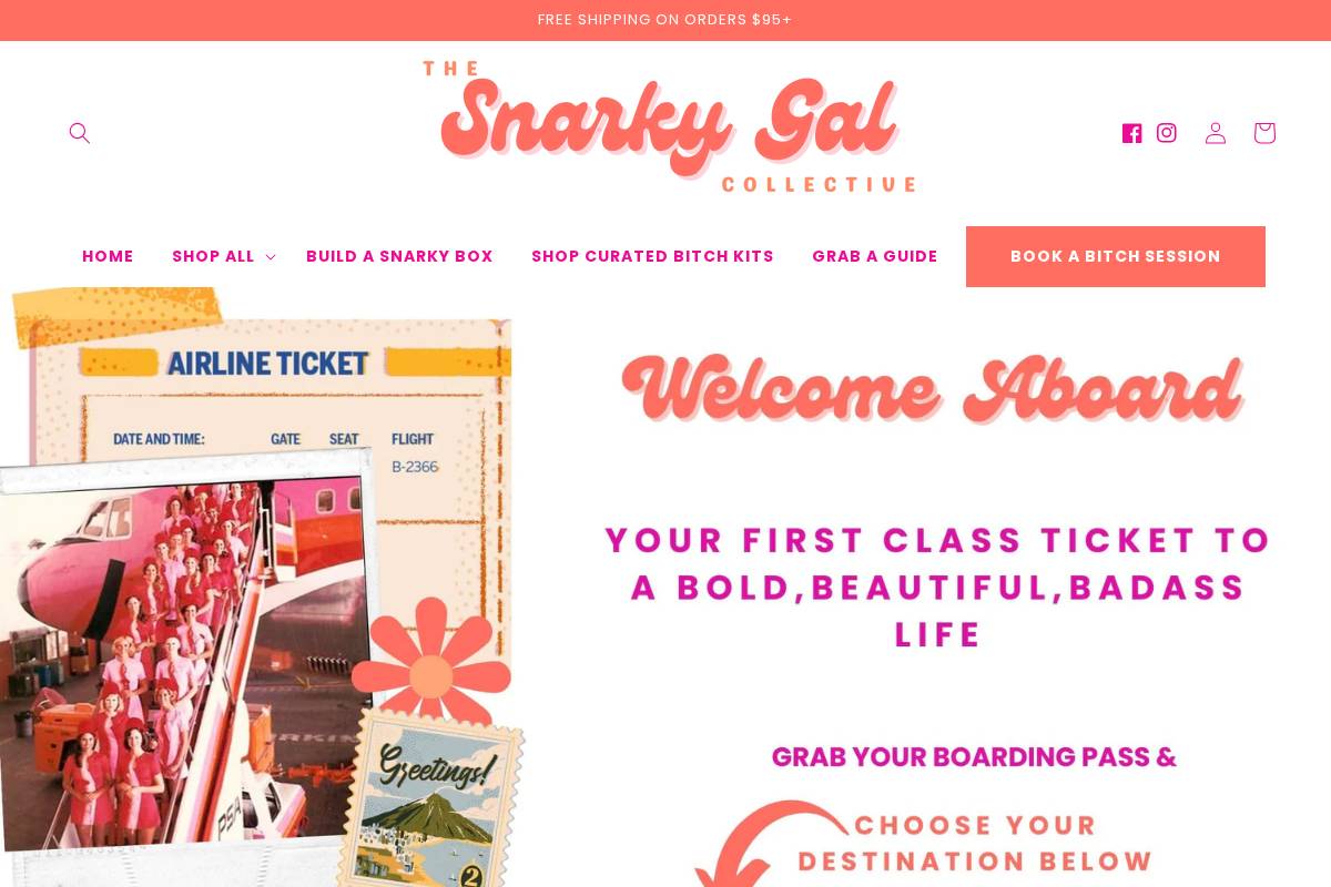 snarkygalgifts.com homepage screenshot