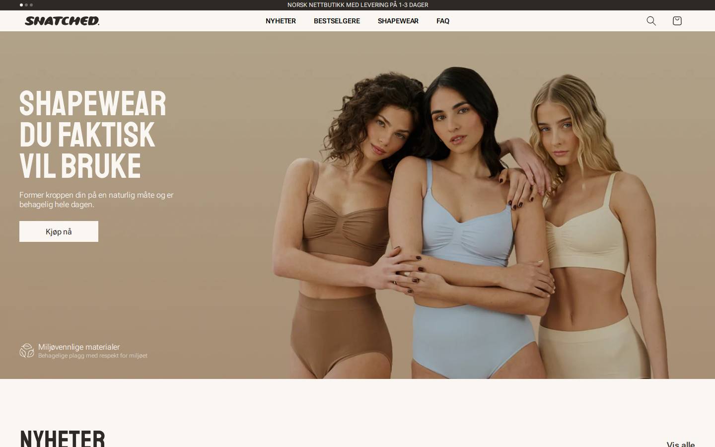 Snatched homepage screenshot