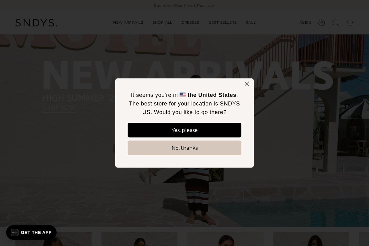 sndys.com.au homepage screenshot