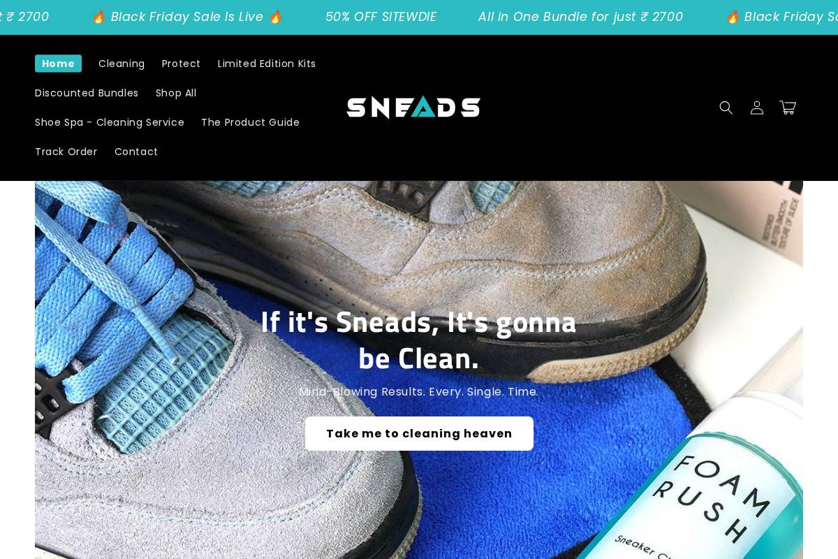 sneads.in homepage screenshot