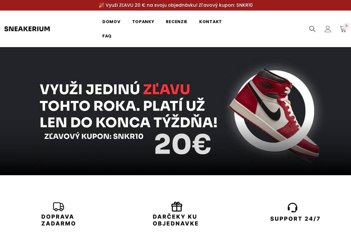 sneakerium.shop homepage screenshot