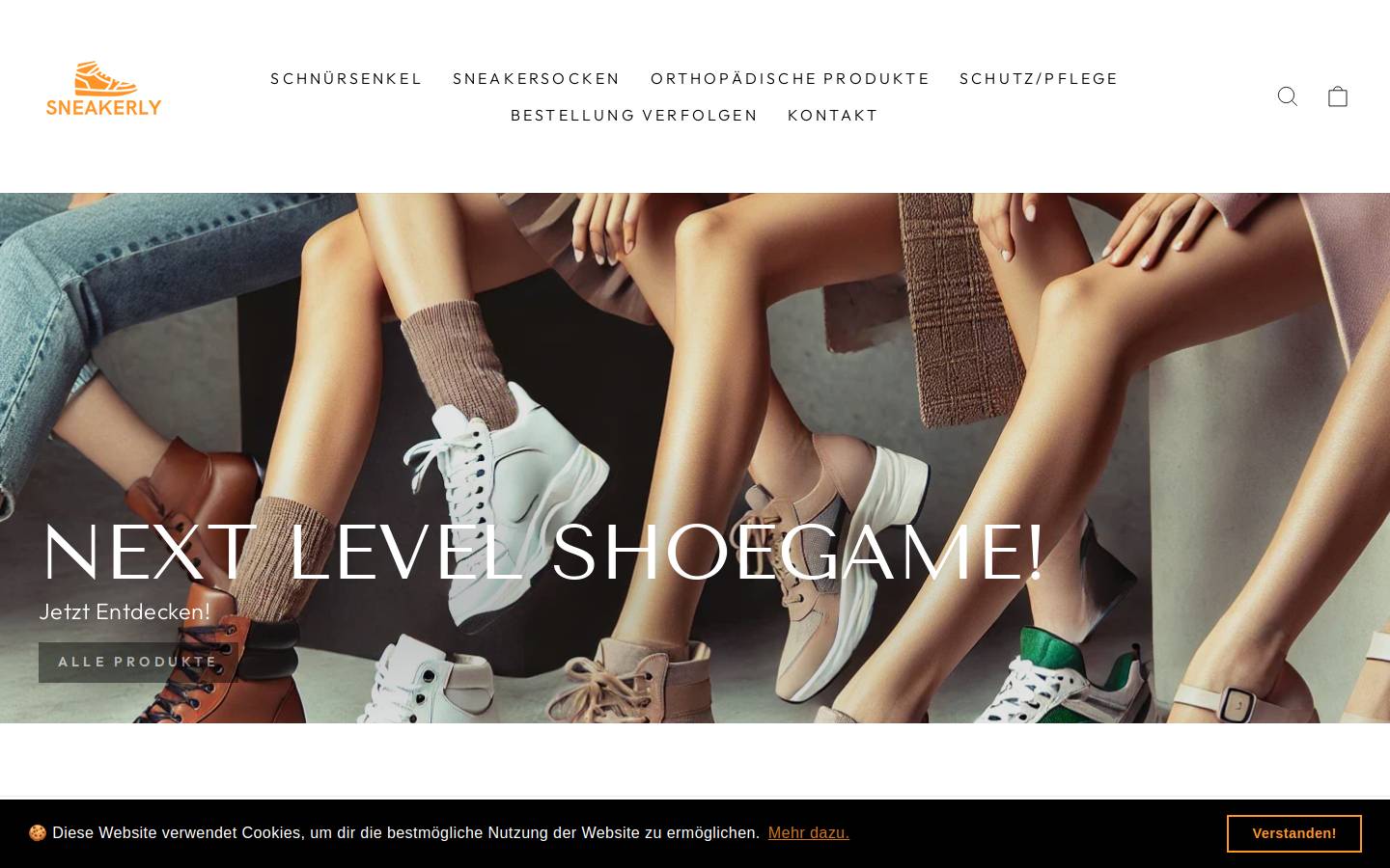 sneakerly.de homepage screenshot