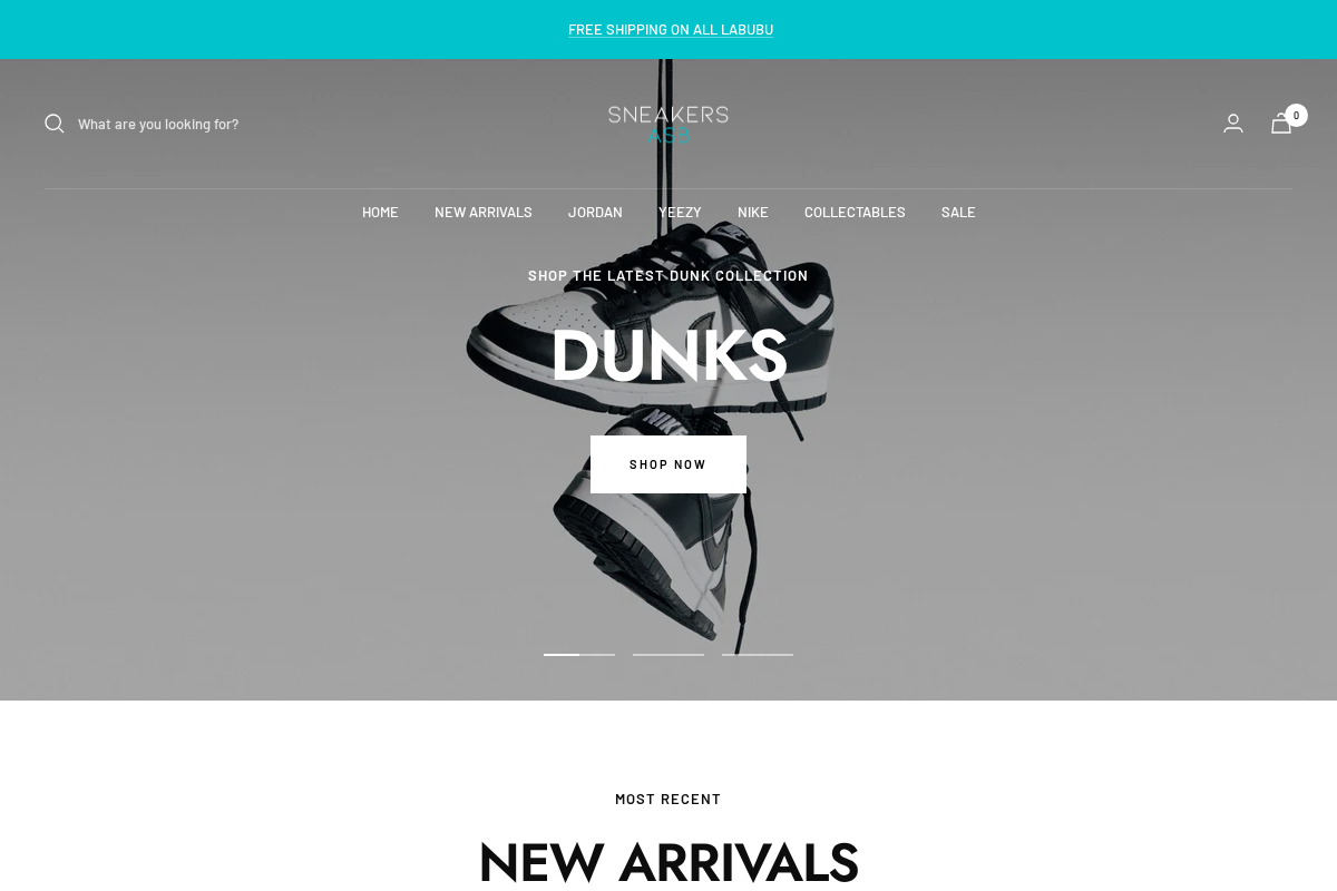 SNEAKERS ASB homepage screenshot
