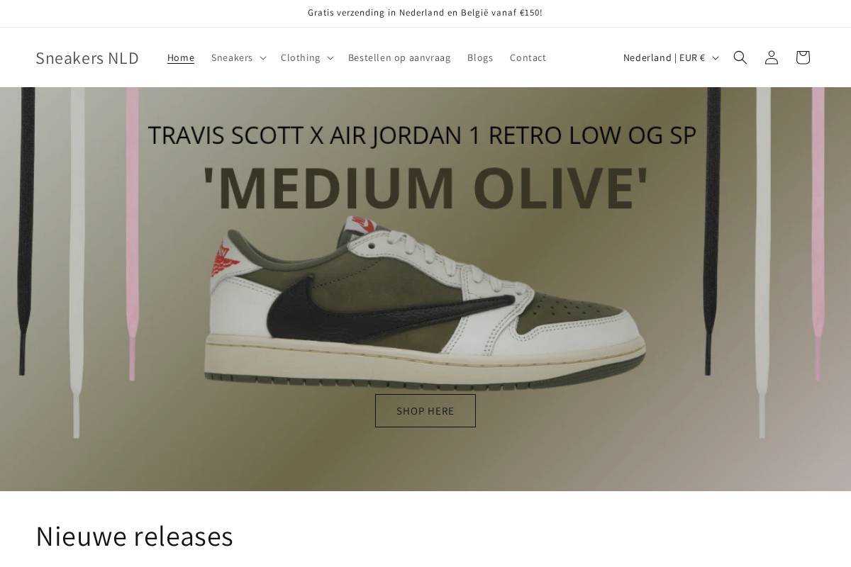 Sneakers NLD homepage screenshot
