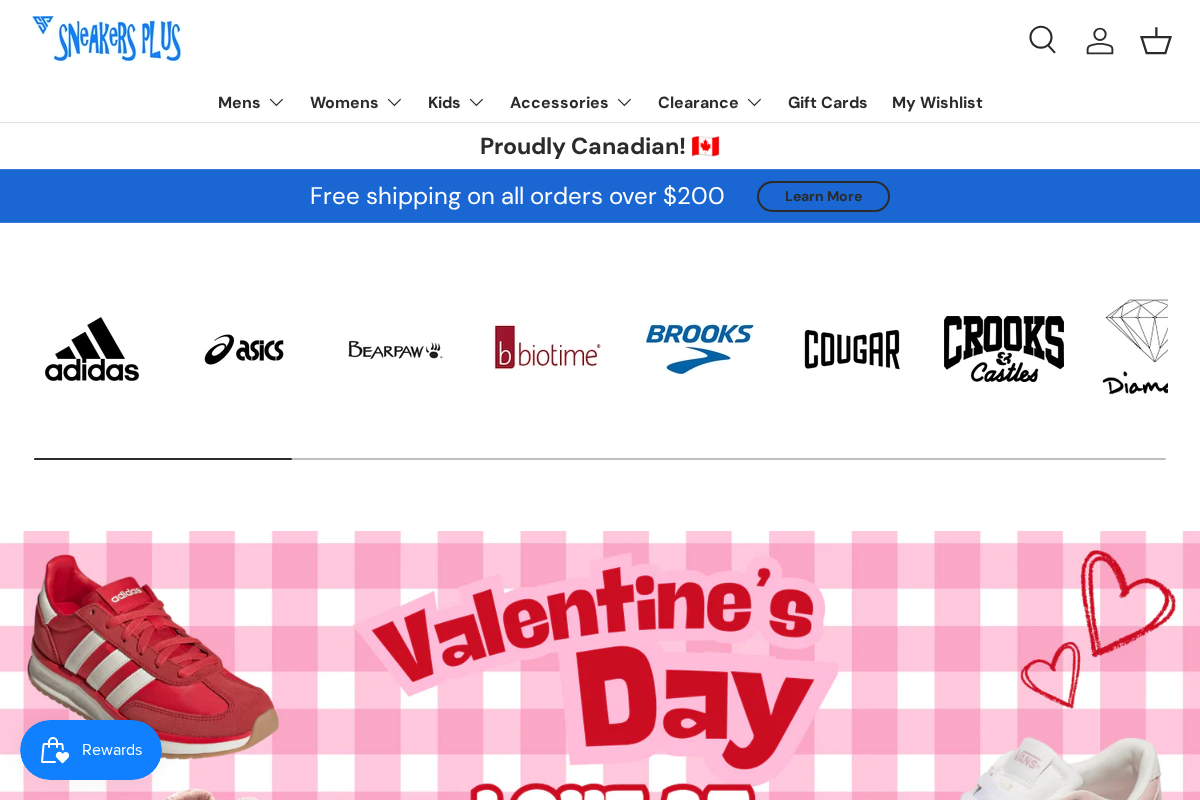 Sneakersplus homepage screenshot