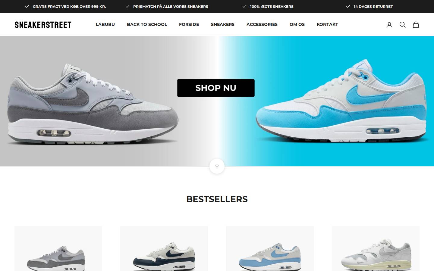 Sneakerstreet homepage screenshot