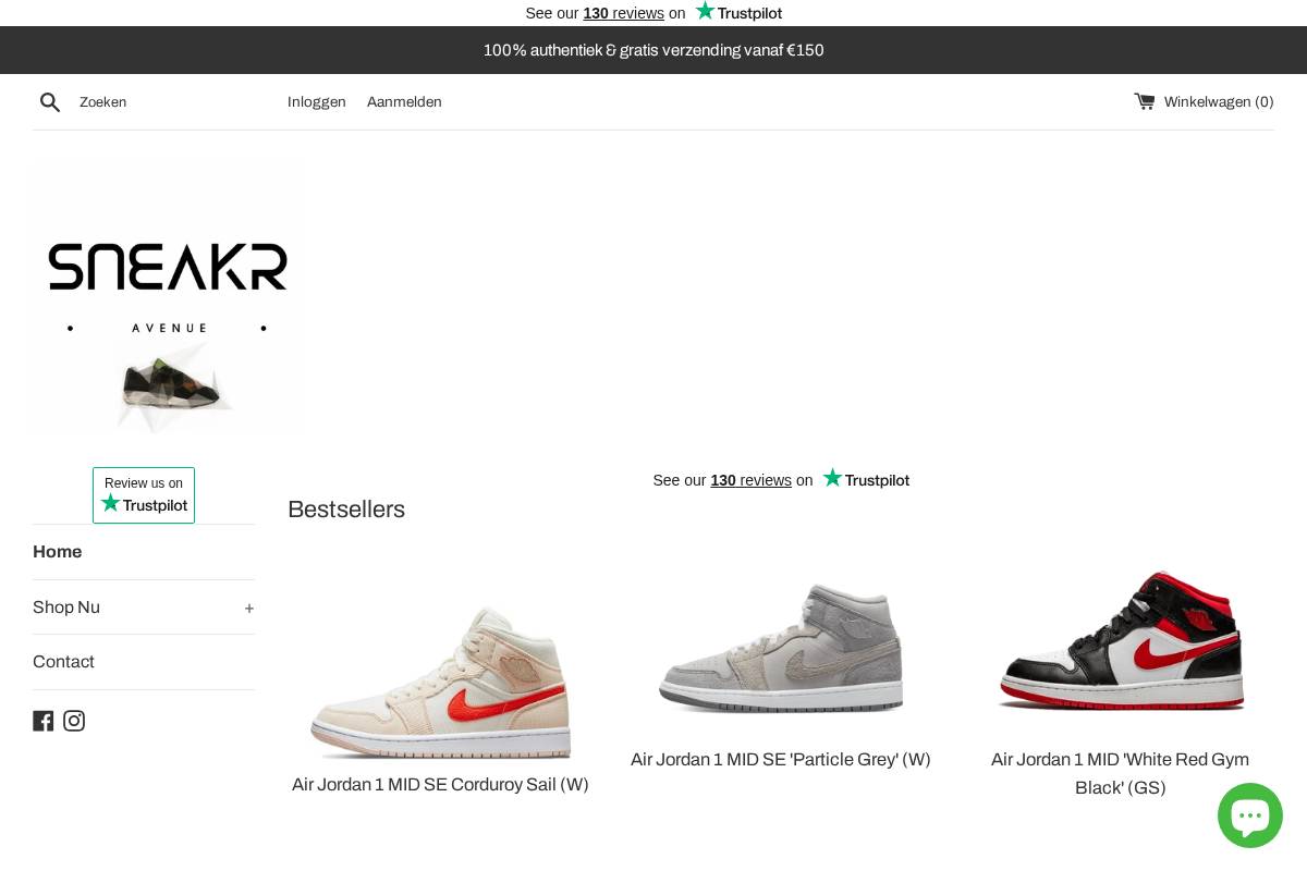 Sneakr Avenue homepage screenshot