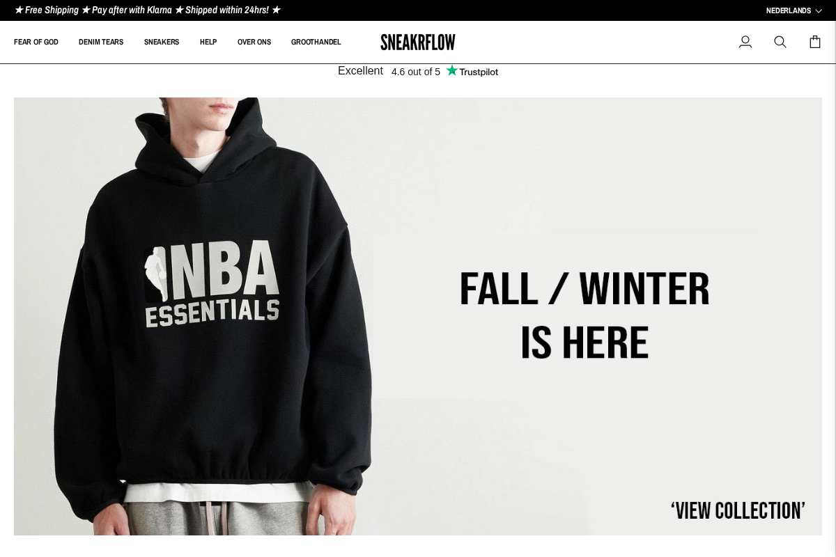 SneakrFlow homepage screenshot