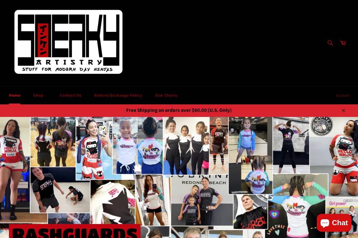 sneakyartistry.com homepage screenshot