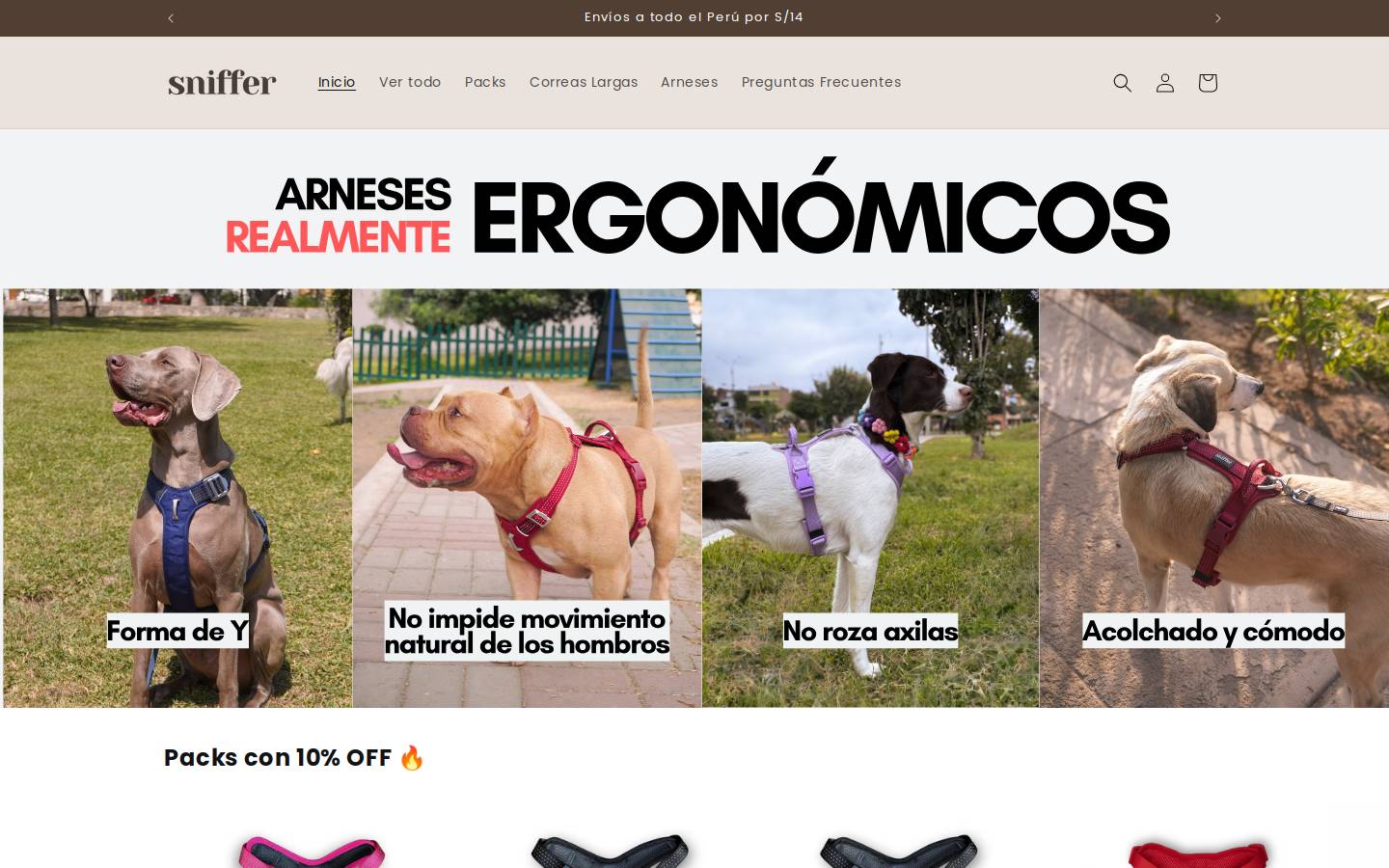 Sniffer homepage screenshot
