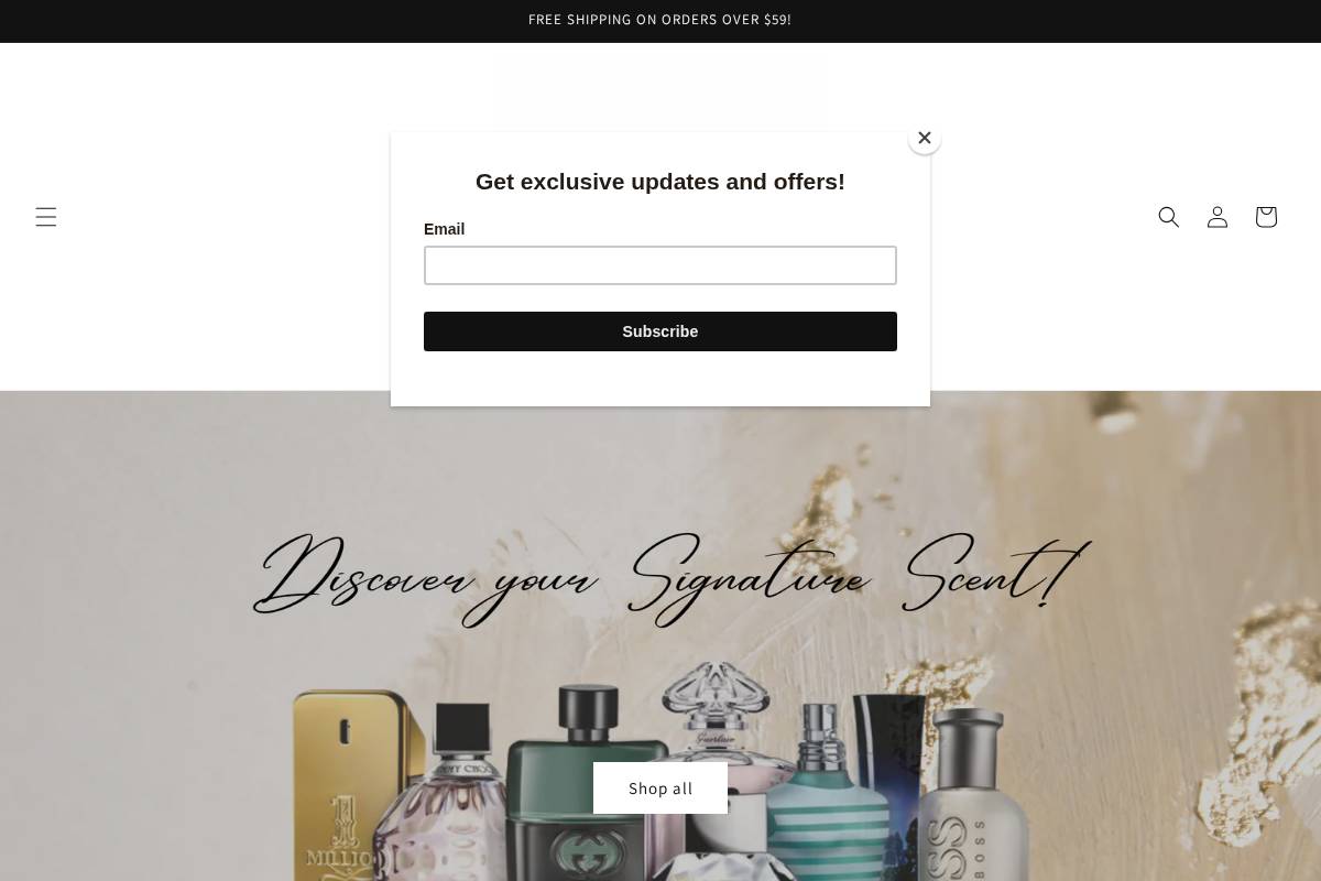 sniffperfumes.com homepage screenshot