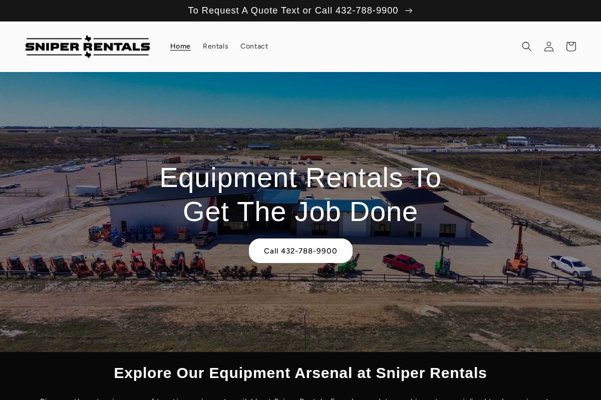 sniperrentals.com homepage screenshot