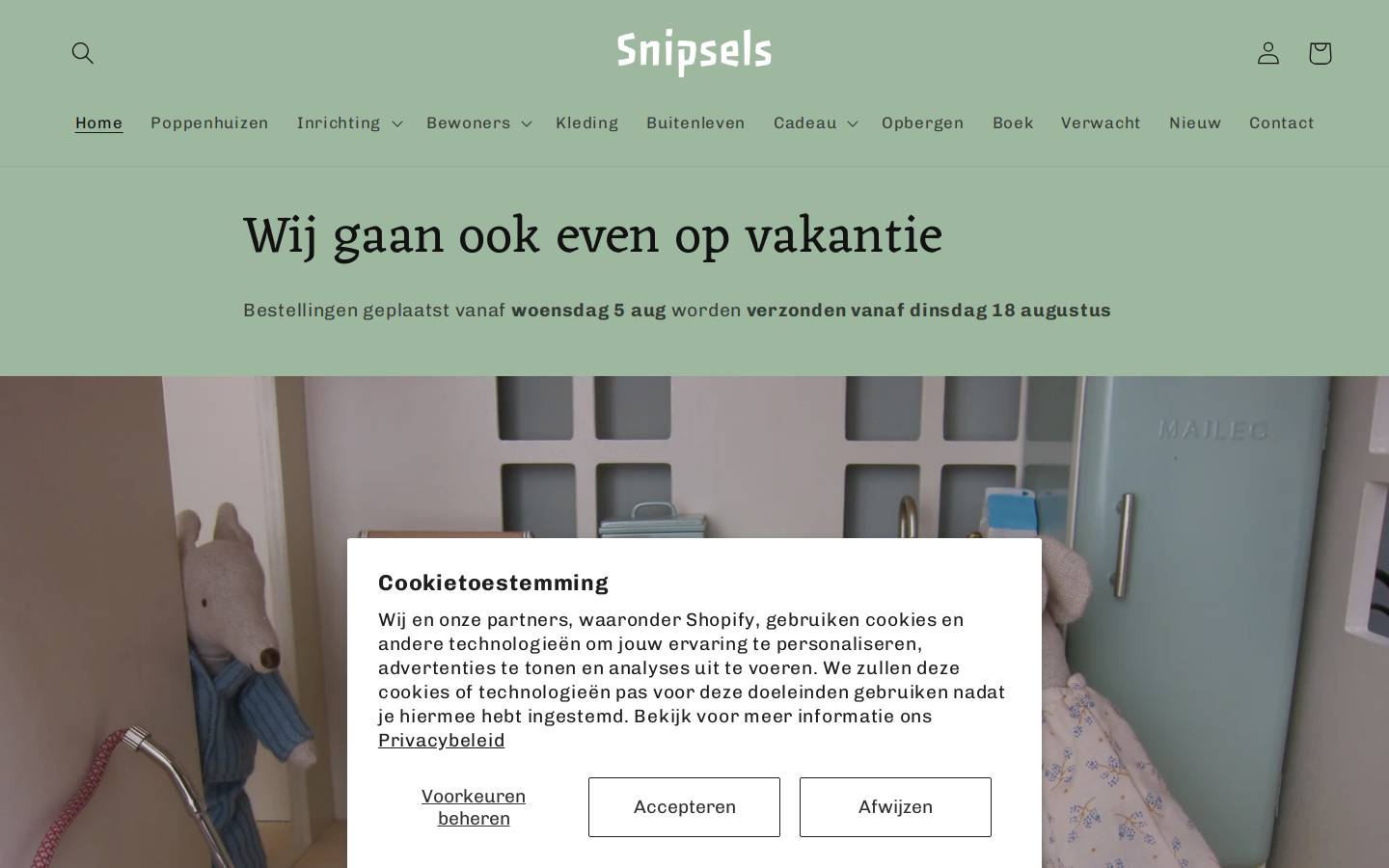 Snipsels homepage screenshot