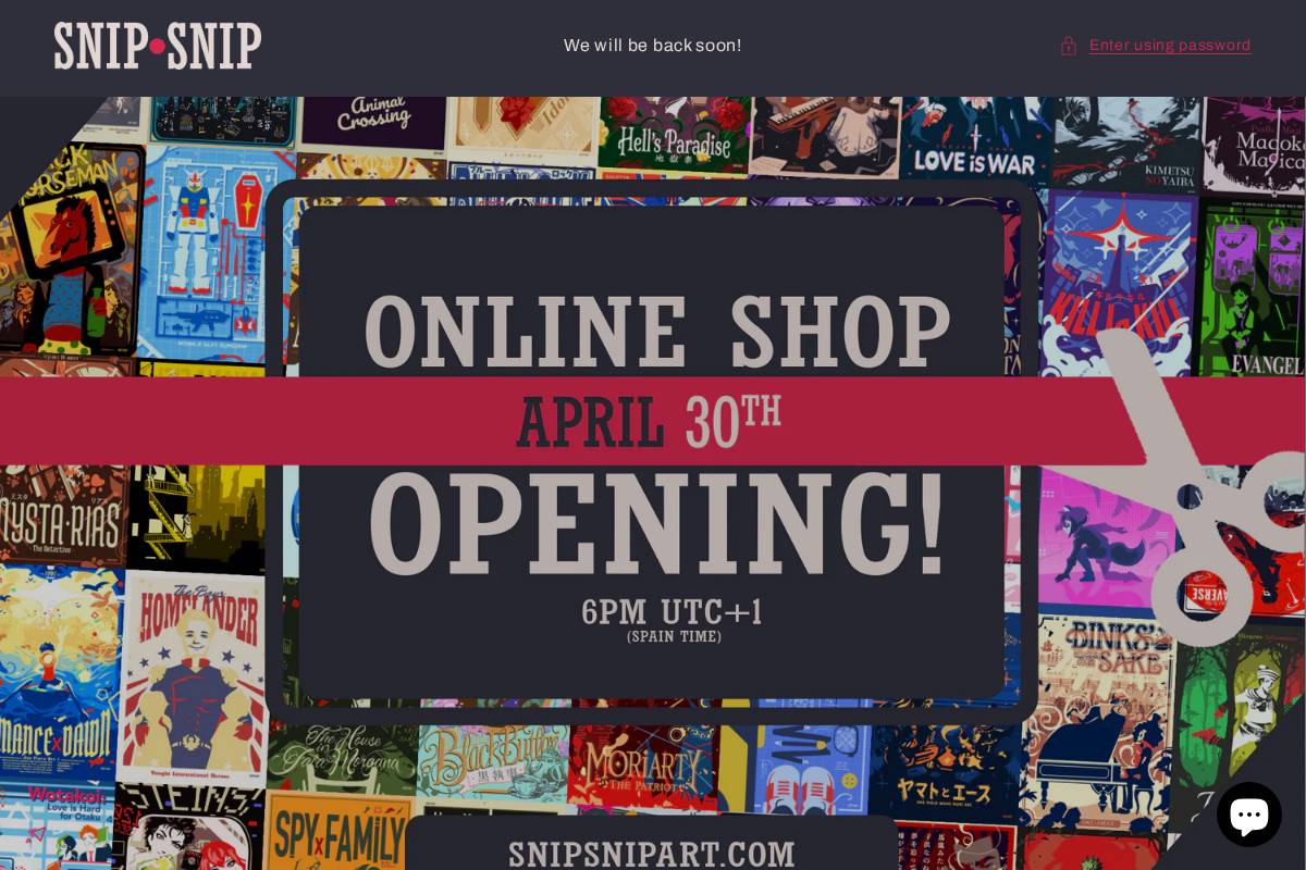 snipsnipart.com homepage screenshot