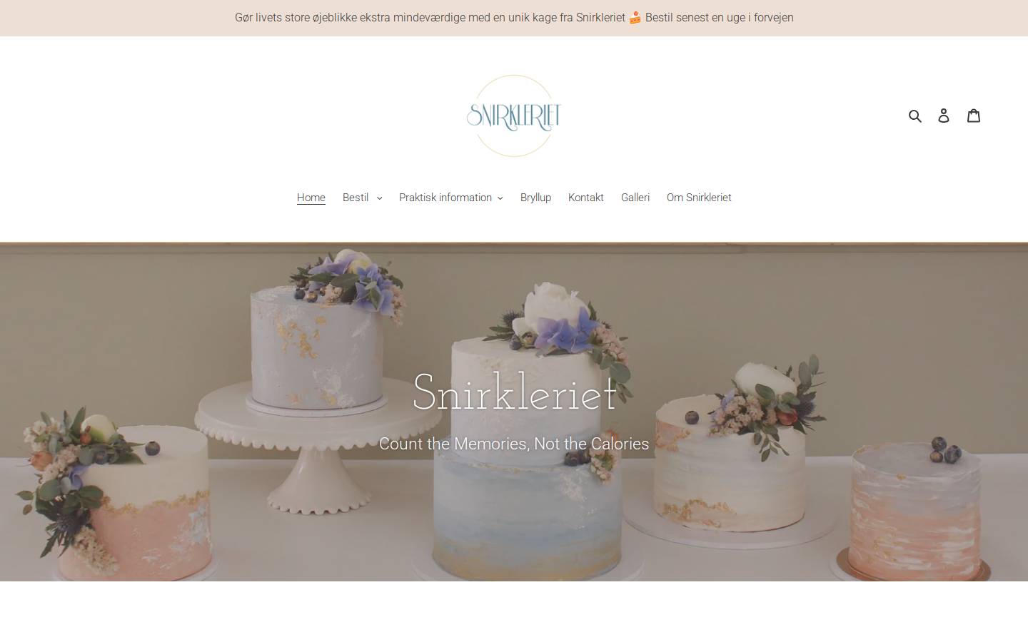Snirkleriet homepage screenshot