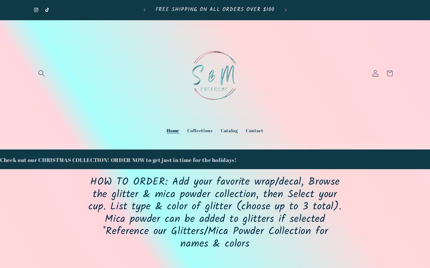 snmcreations.com homepage screenshot