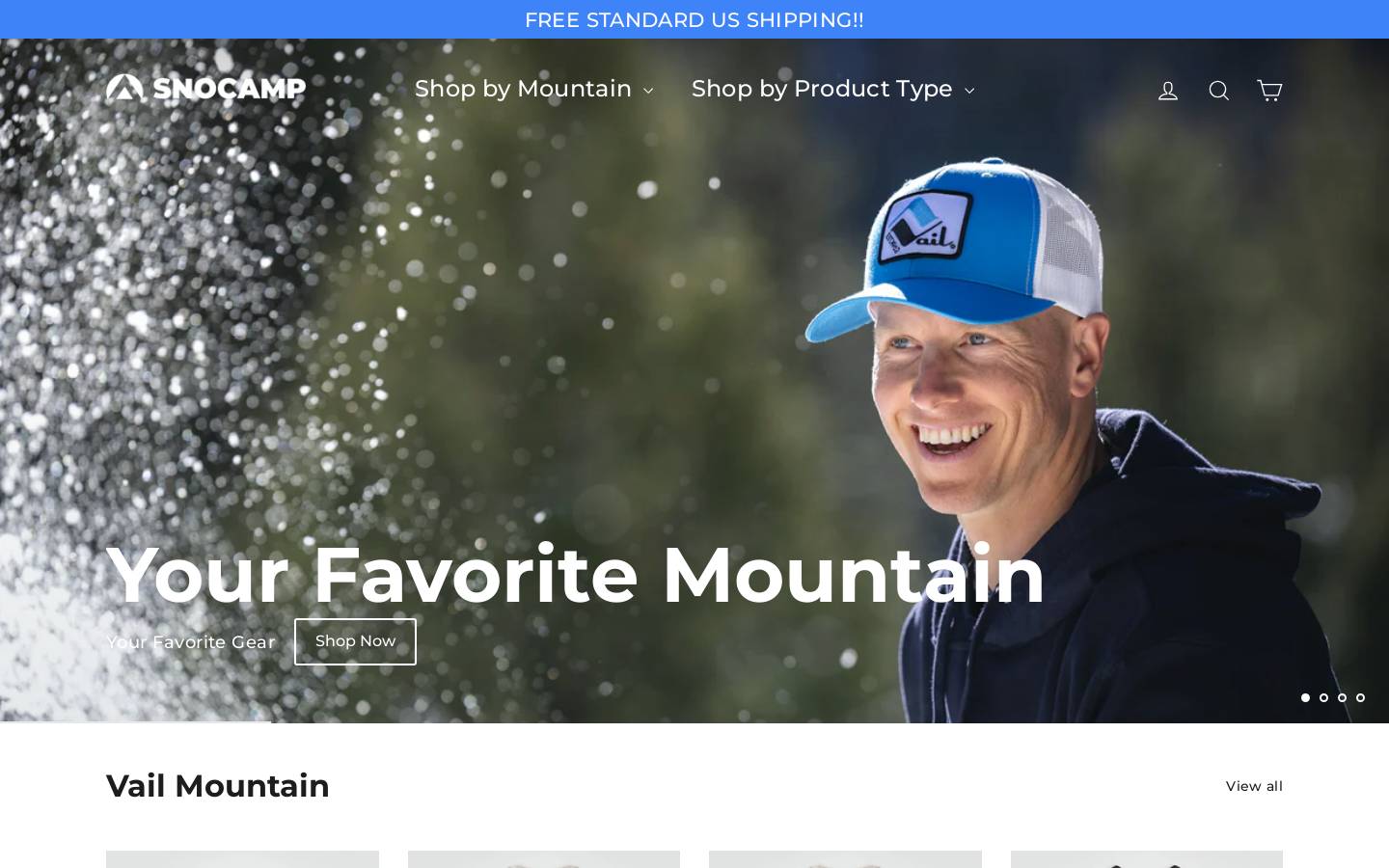 snocamp.com homepage screenshot