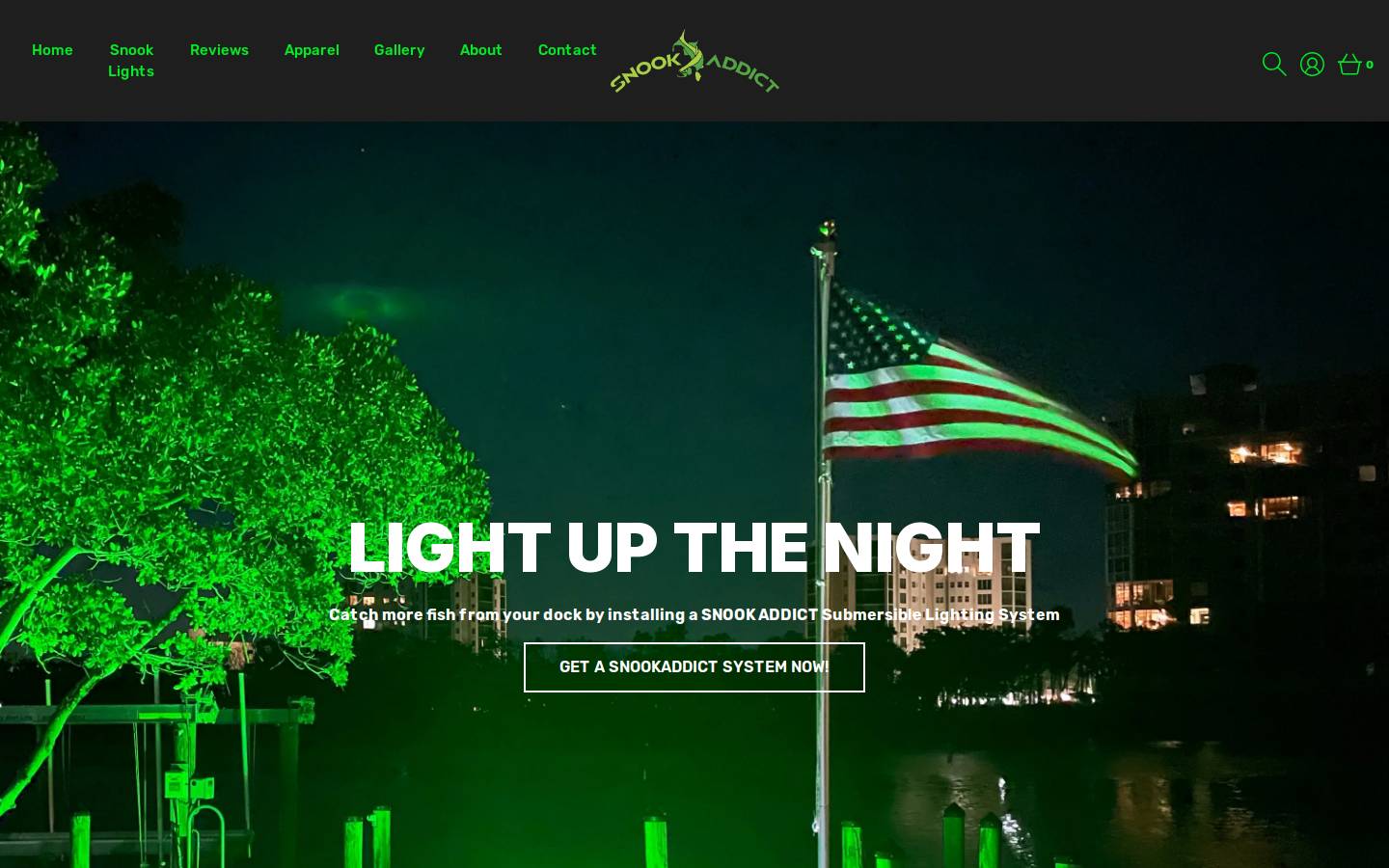 snookaddictlights.com homepage screenshot