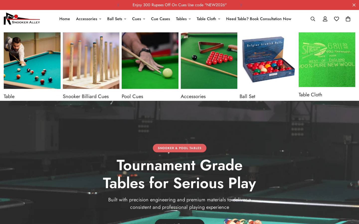 snookeralley.com homepage screenshot