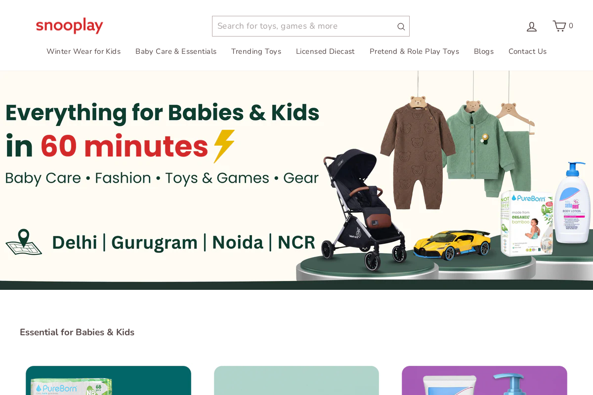 Snooplay homepage screenshot