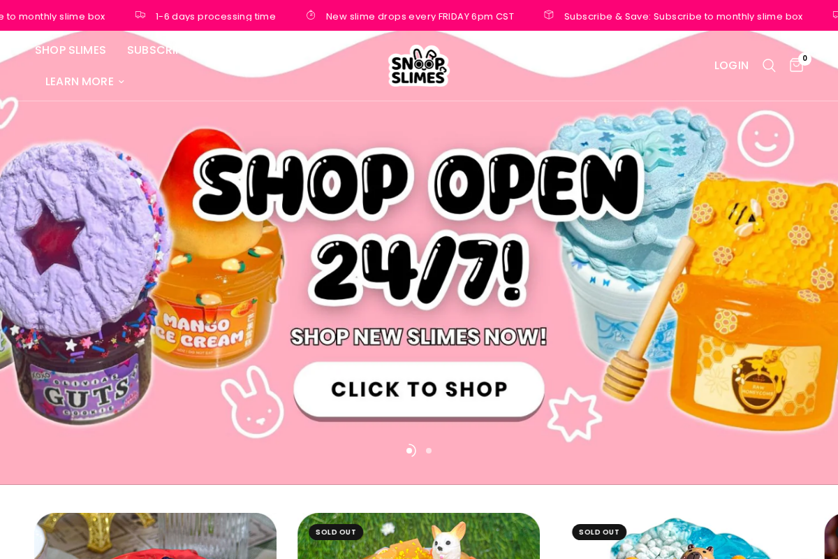 snoopslimes.co homepage screenshot