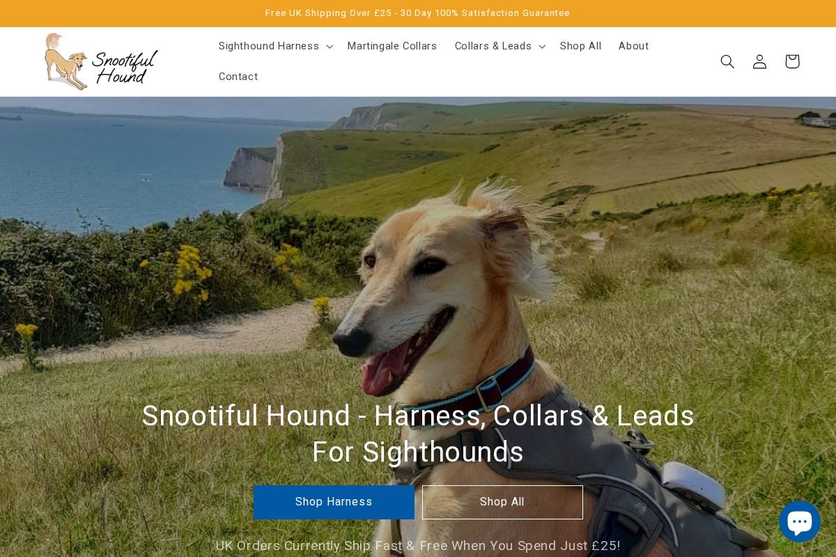 Snootifulhound homepage screenshot