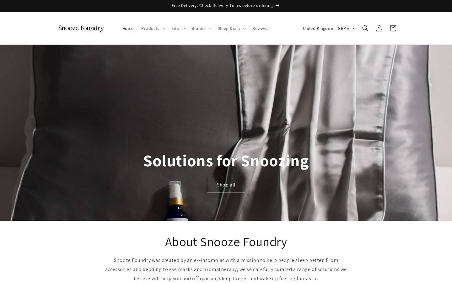 Snooze Foundry homepage screenshot
