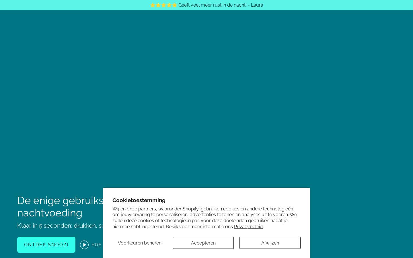 Snoozi homepage screenshot