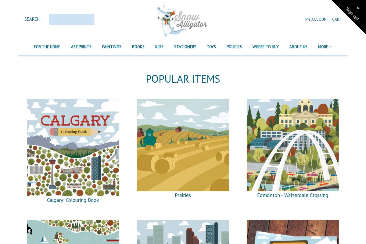 snowalligator.com homepage screenshot