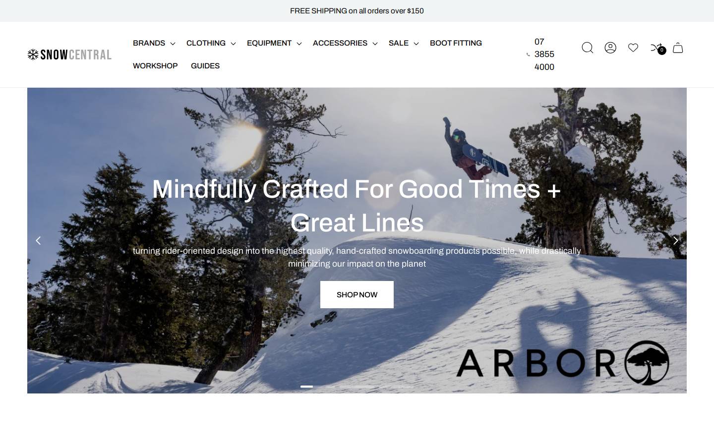 Snowcentral homepage screenshot