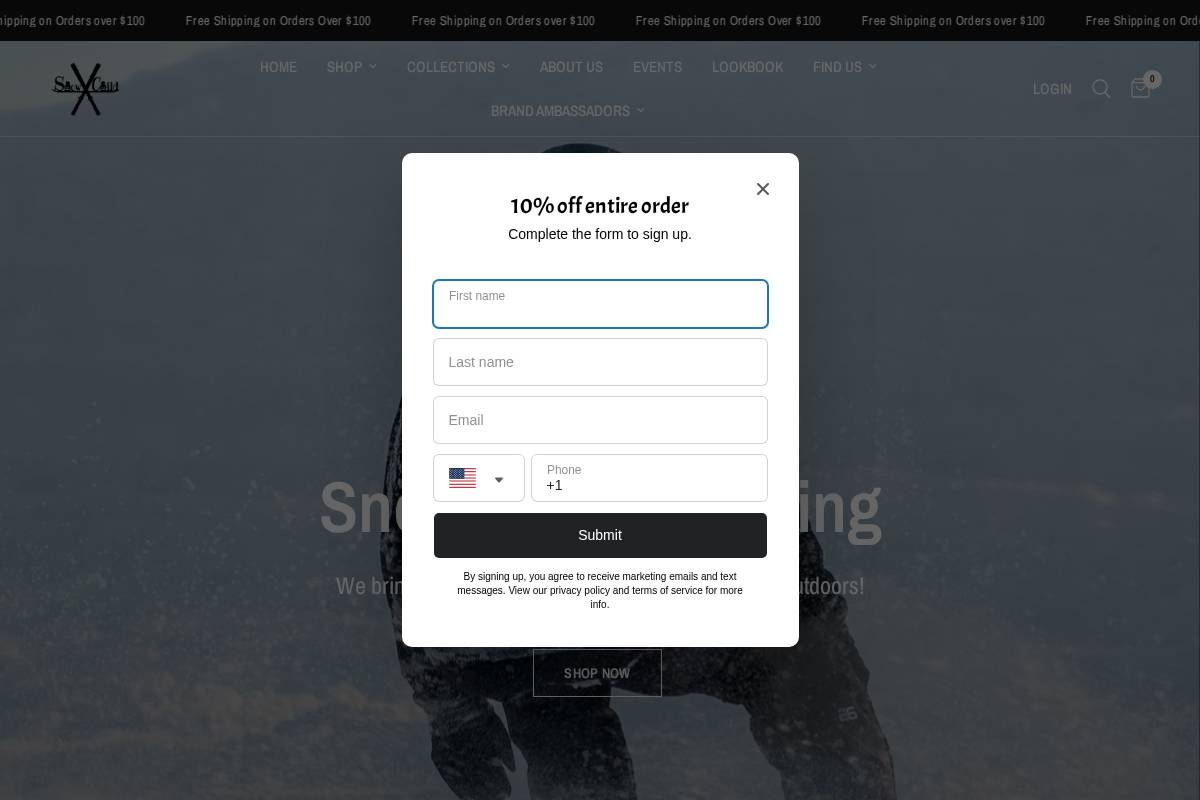 snowchildclothing.com homepage screenshot