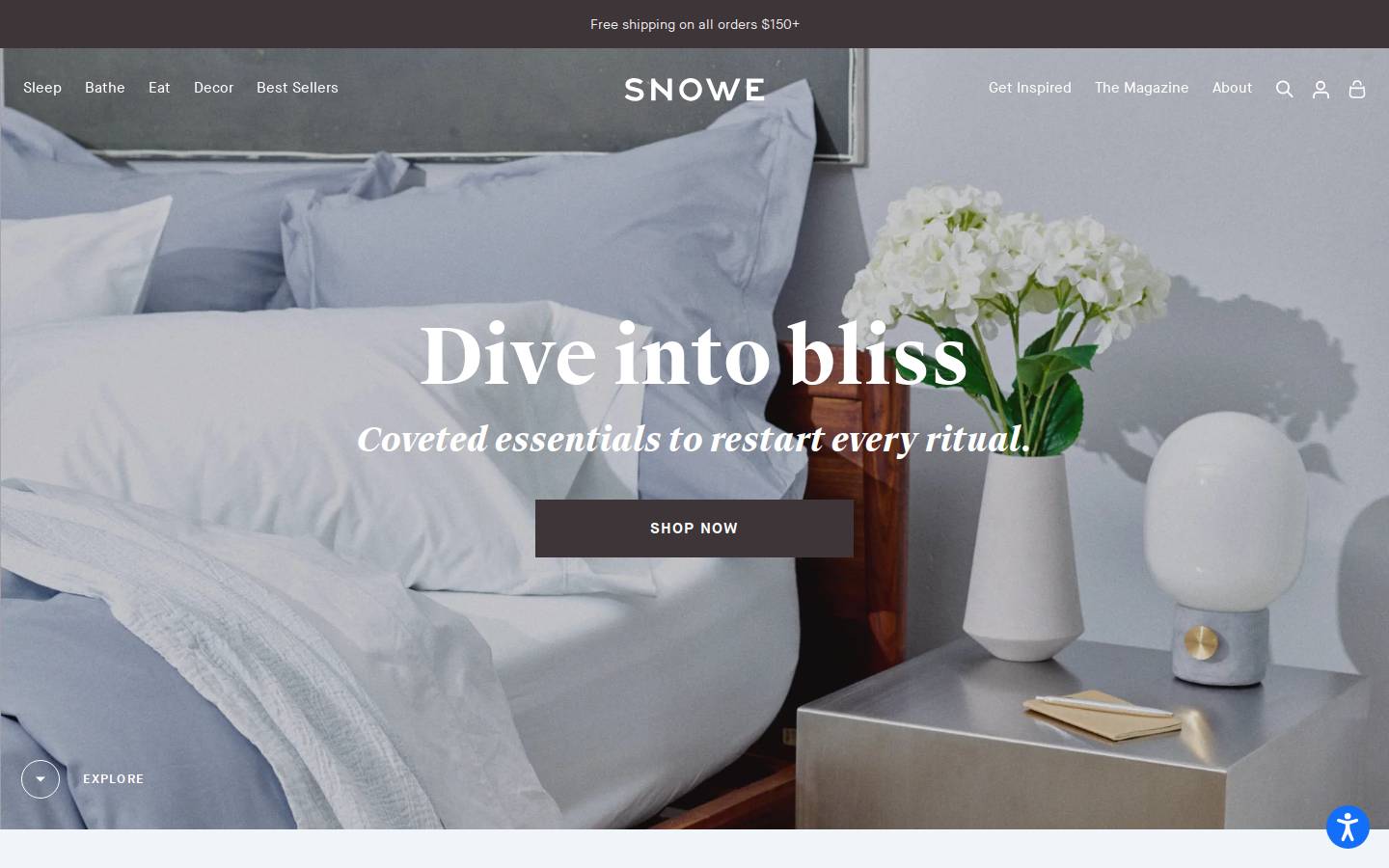 SNOWE homepage screenshot