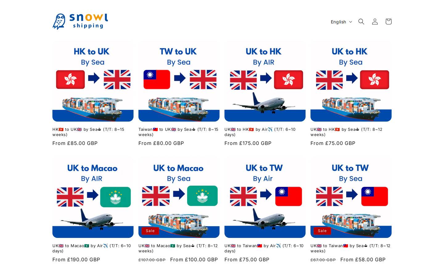 snowl.co.uk homepage screenshot