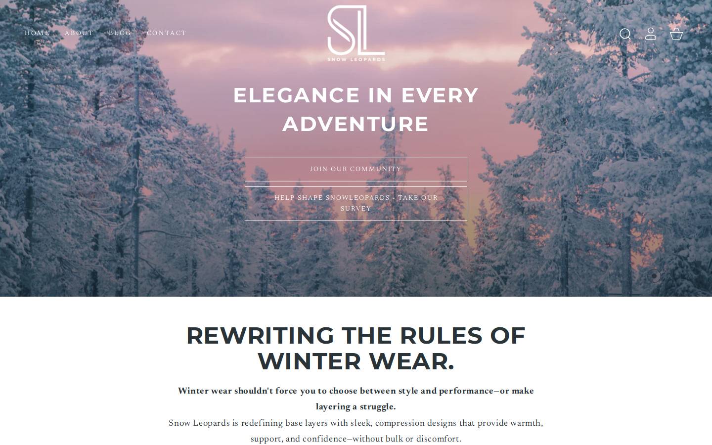 snowleopardsstyle.com homepage screenshot
