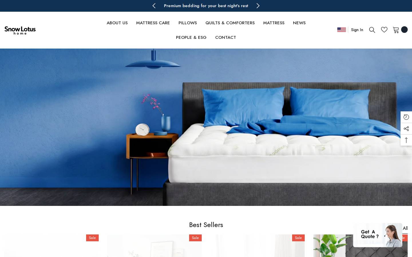 snowlotushome.com homepage screenshot