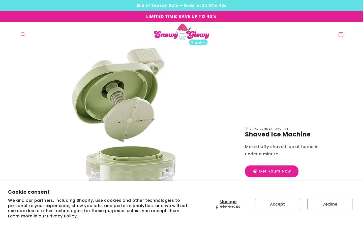 snowyglowy.com homepage screenshot
