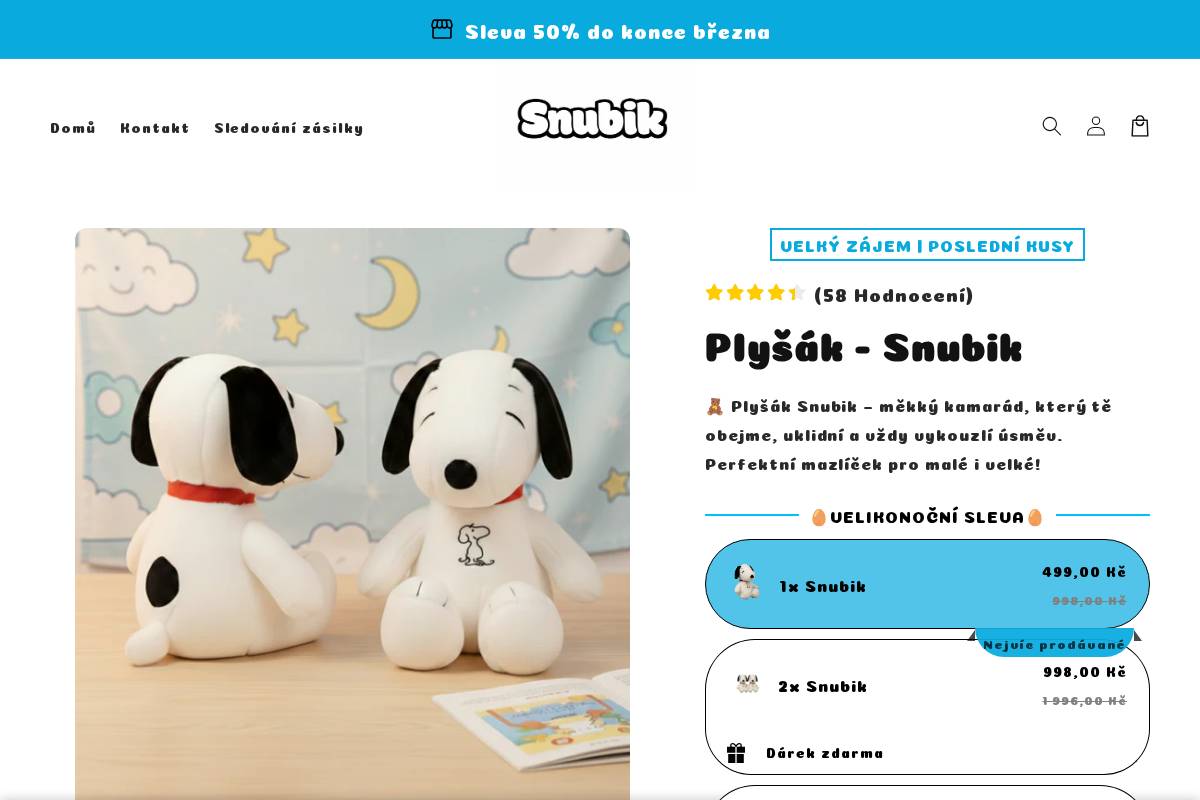 snubik.cz homepage screenshot