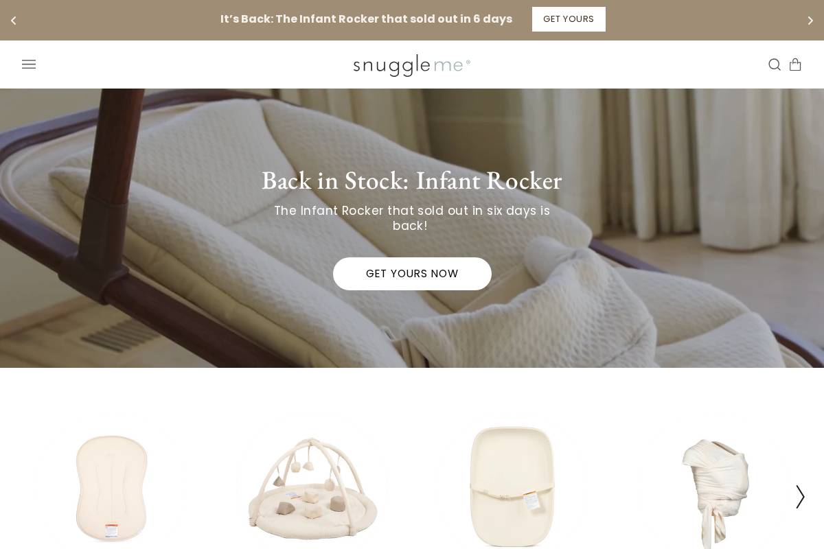 snugglemeorganic.com homepage screenshot