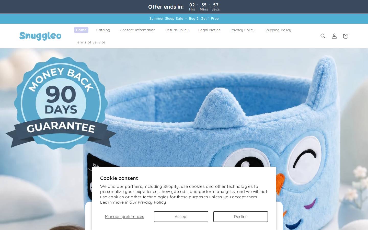 snuggleo.com homepage screenshot
