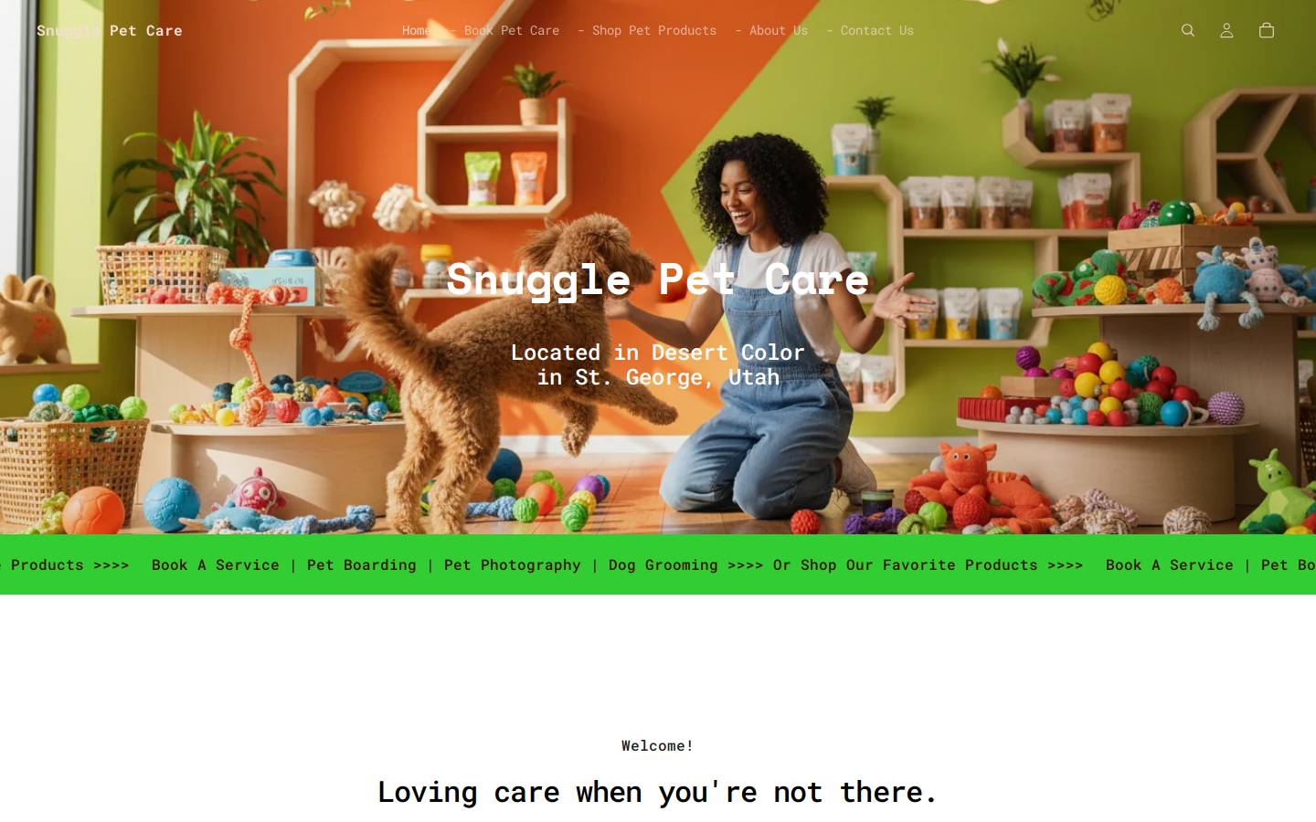 snugglepetcare.com homepage screenshot