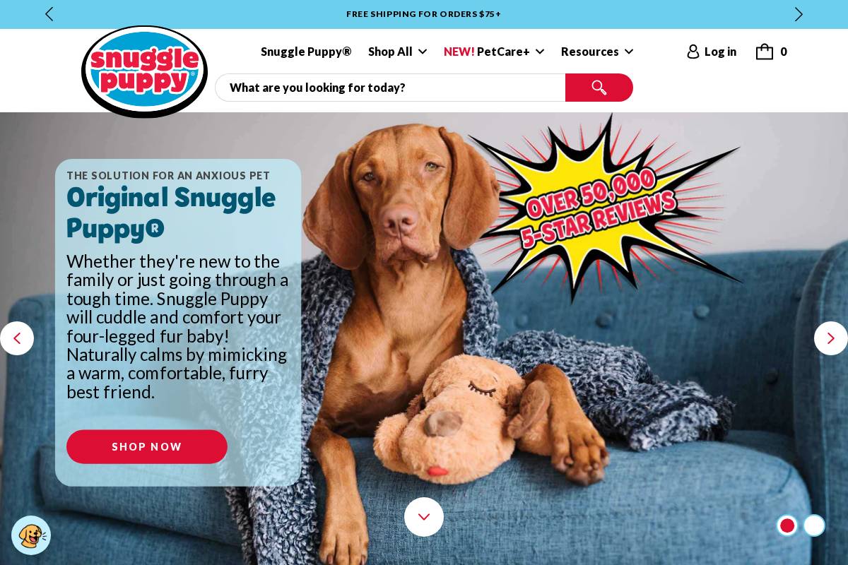 snugglepuppy.com homepage screenshot