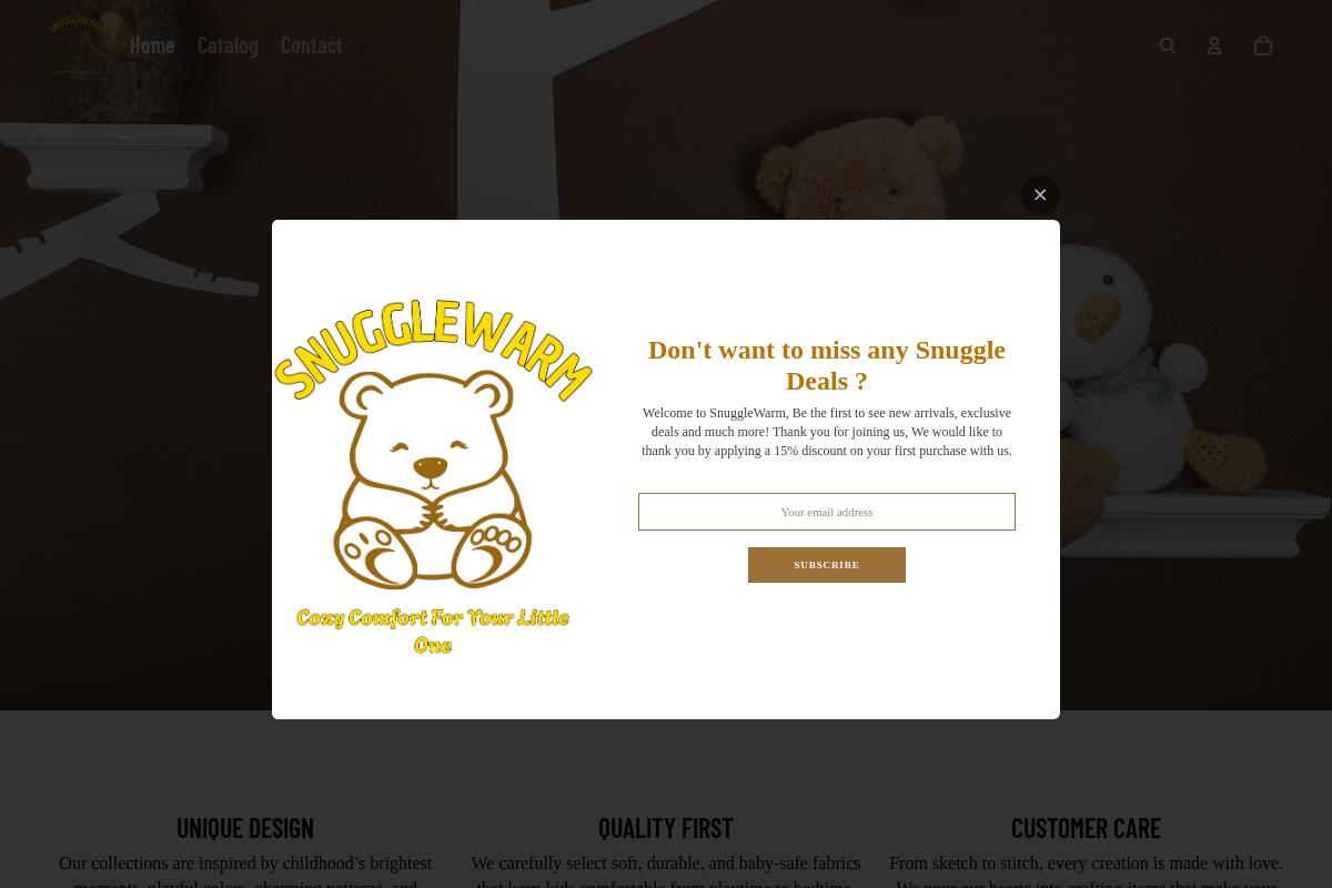 Snugglewarm homepage screenshot
