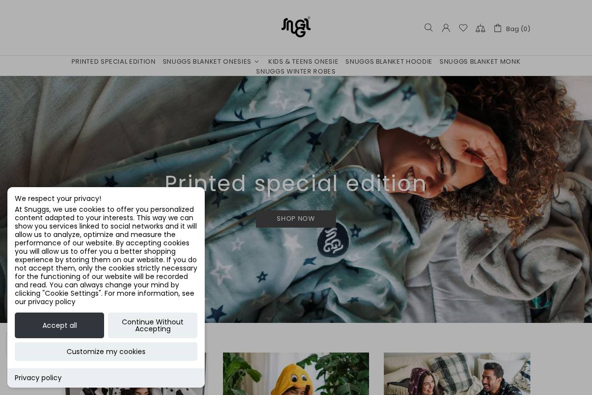 snuggs-eu.com homepage screenshot