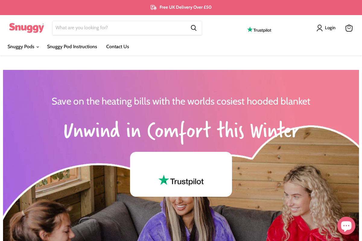 Snuggy homepage screenshot