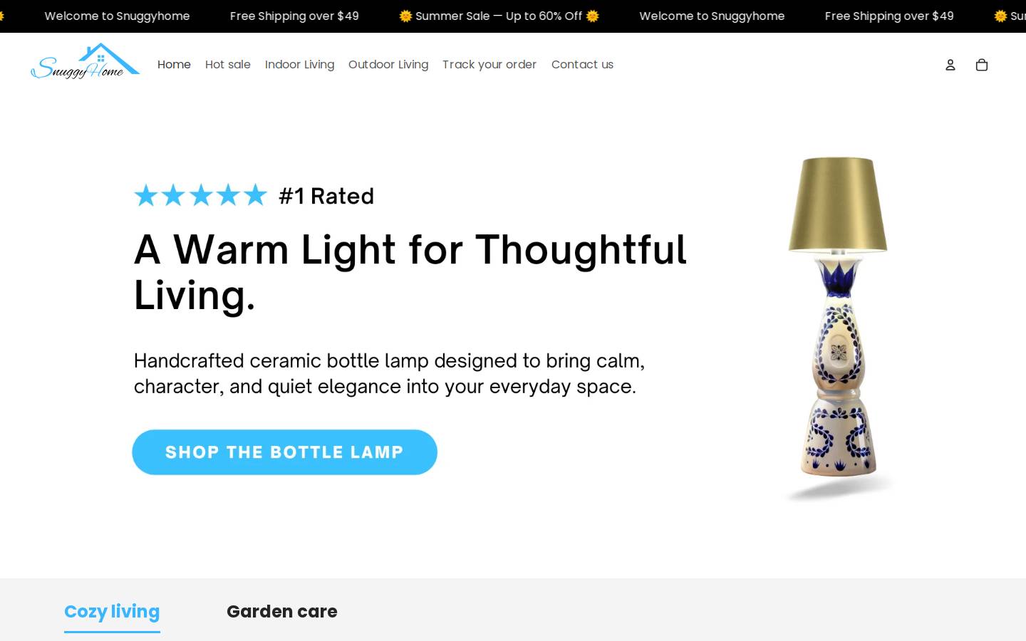Snuggyhome homepage screenshot