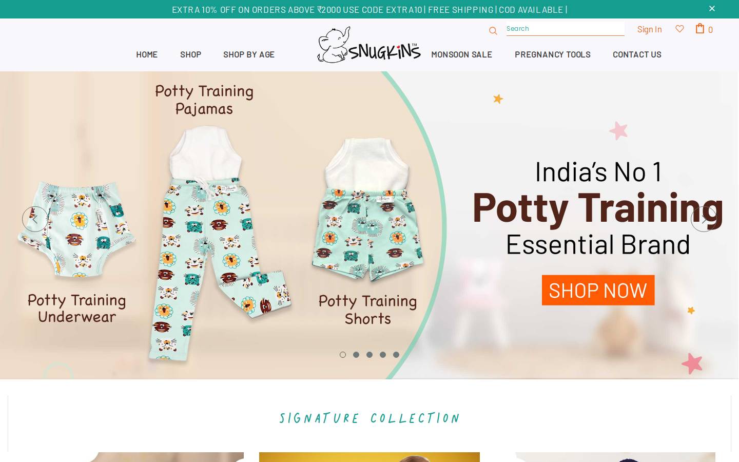 snugkins.com homepage screenshot