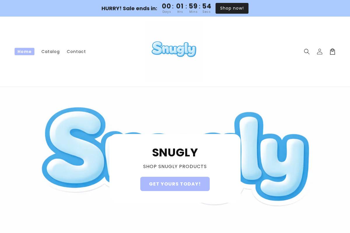 snuglyy.shop homepage screenshot