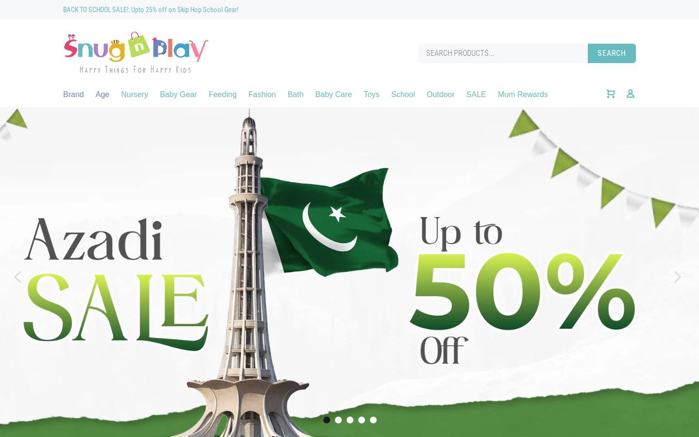 snugnplay.com homepage screenshot