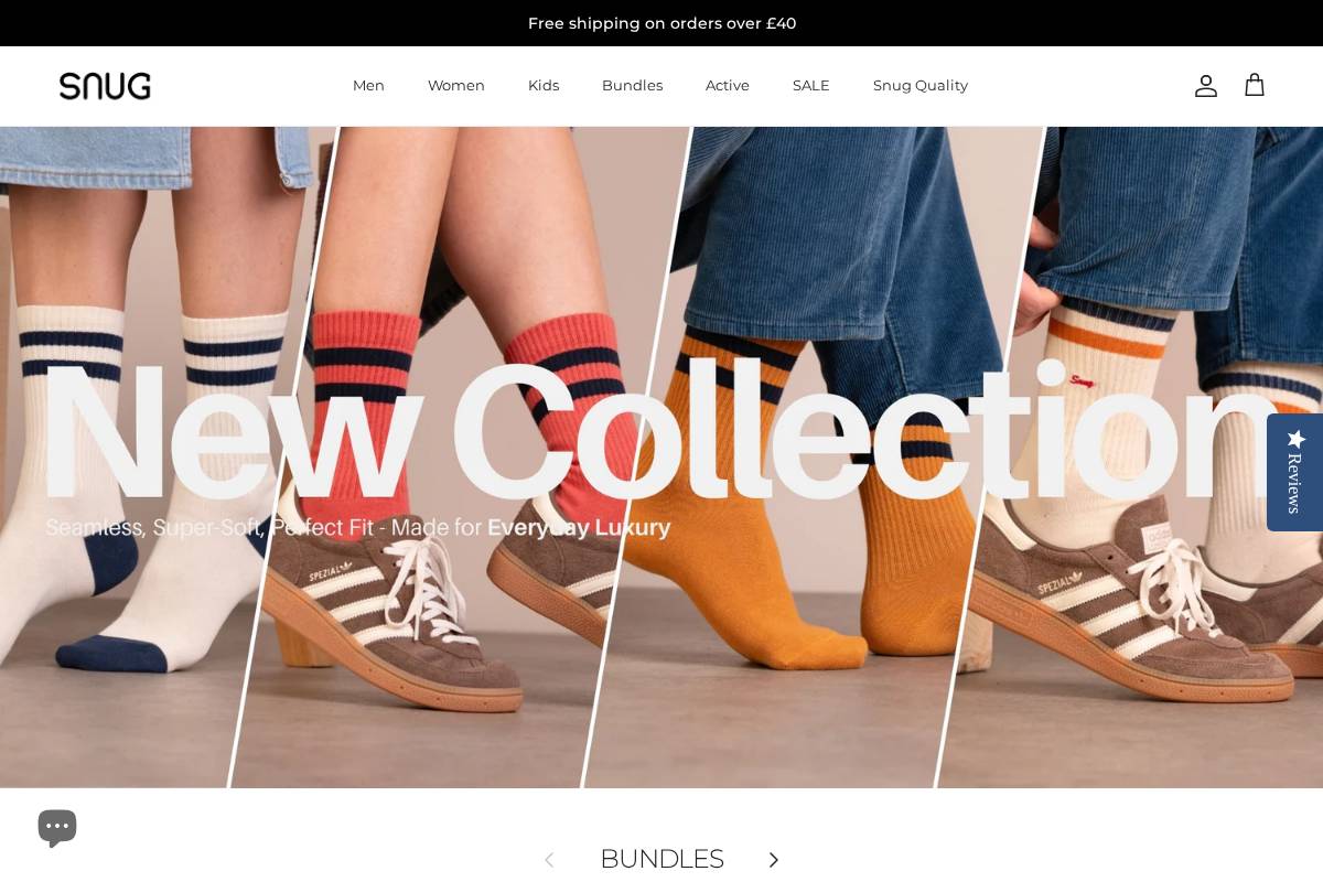 snugsocks.co.uk homepage screenshot